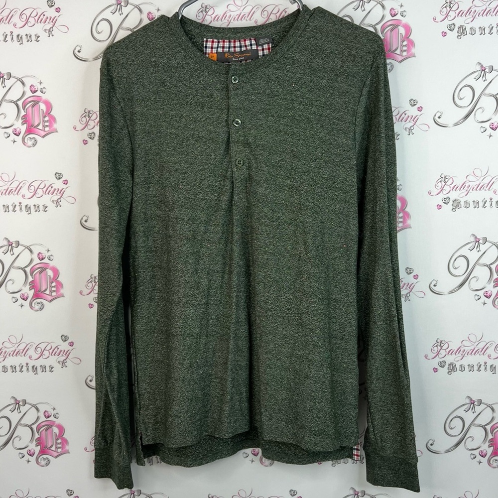 Ben Sherman Olive Long Sleeve Henley